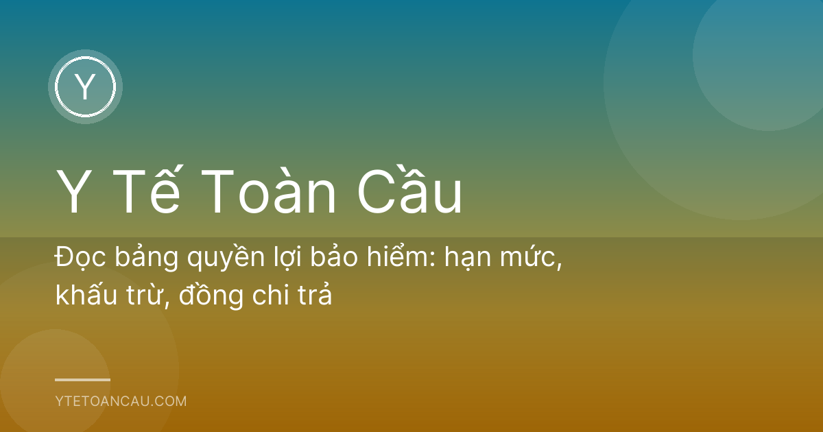 Đọc bảng quyền lợi bảo hiểm: hạn mức, khấu trừ, đồng chi trả