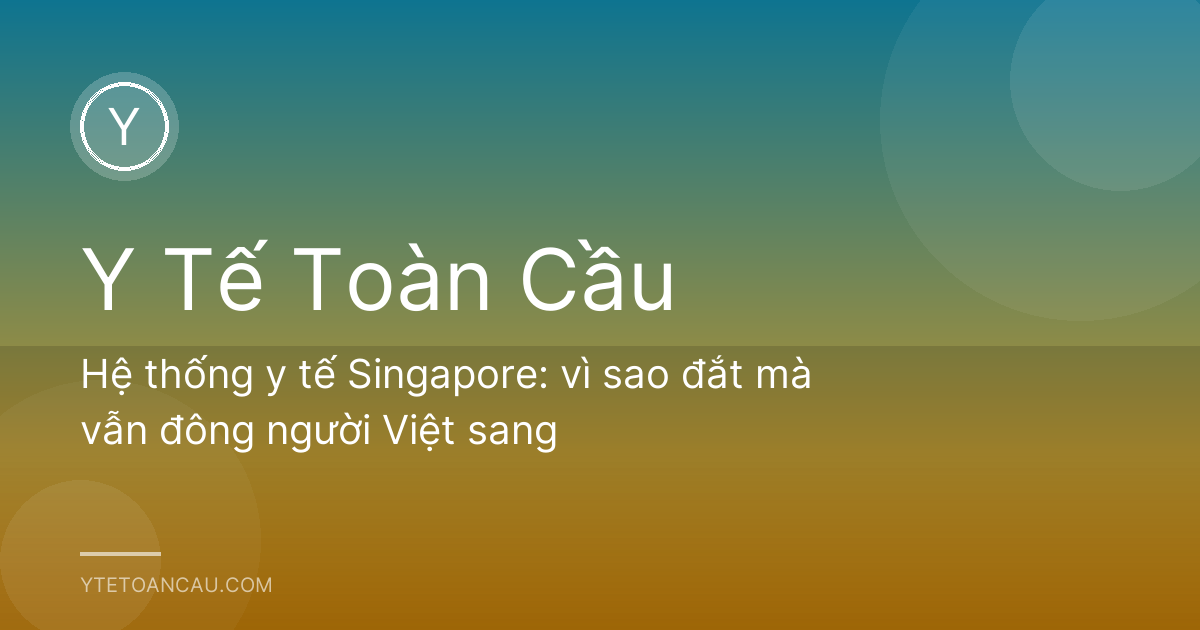 Hệ thống y tế Singapore: vì sao đắt mà vẫn đông người Việt sang